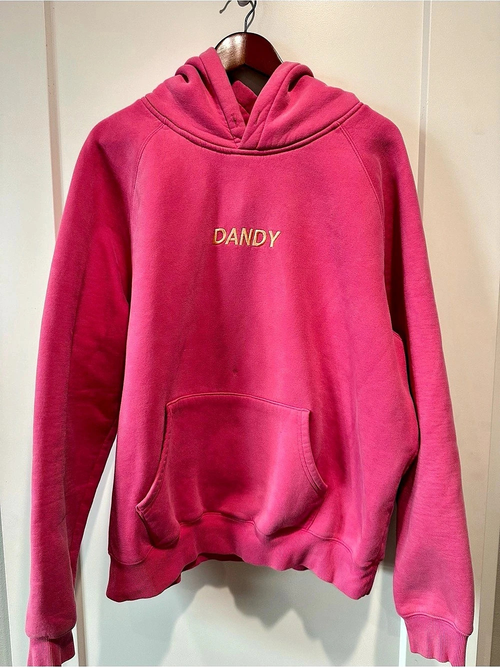 Dandy Worldwide Let's Watch the Sunset Pink Embroidered Oversized Hoodie M